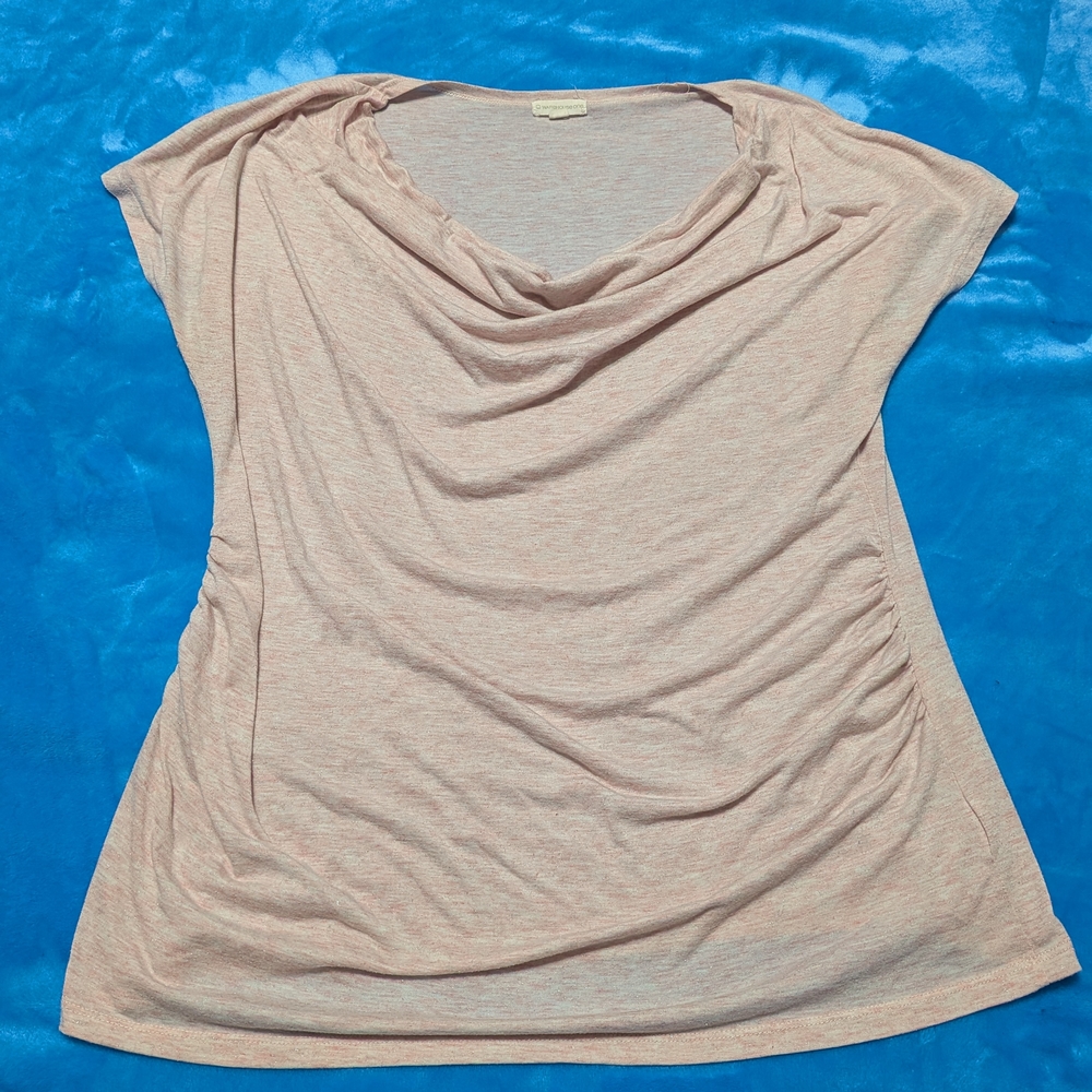 🌸 Light Pink Draped Neck Women's Top 🌸